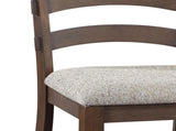 Pascaline Gray Fabric, Rustic Brown & Oak Finish Side Chair B2726P255347