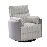 Bocaton Wide Wale Corduroy Upholstery Manual Recliner, Gray T2574P245445