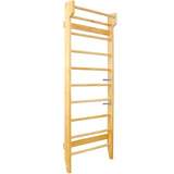 Gymnastics Wood Stall Bar, Multi-use Swedish Ladder- Wall Mounted Pull Up Bar-Physical Therapy for W465P208411