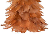 Small Layered Feather Cone Tree Glittered Christmas Decoration - 16" - Rust Orange 51780701