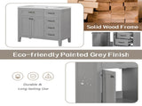 36" Bathroom Vanity without Sink, Cabinet Base Only, Bathroom Cabinet with Drawers, Solid Frame and WF296707AAE