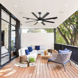 66 Inch Modern Ceiling Fan With Dimmable Led Light 8 ABS Blades Smart Remote Control Reversible DC 22648574