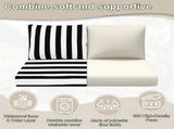 Outdoor Loveseat Cushion Set, 48 x 24 inch, Water Repellent Patio Furniture Cushions Replacement 14576041