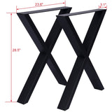 ZNTS X Table Legs 28X 24" ,Wide Metal Table Legs , Heavy Duty Steel Desk Legs Table Leg Dining Table Legs W46541483