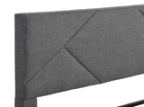 Full Size Upholstered Platform Bed Frame with Headboard, Strong Wood Slat Support, Mattress W21438522