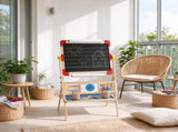 Double-Sided Kids Art Easel, 360&deg Rotating Easel with Magnetic Whiteboard, Chalkboard and Storage 98179748