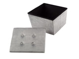 15-inch Velvet Tufted Storage Ottoman, Footrest, or Linen Chest Gray 29773977
