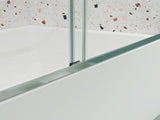 Bypass shower door, sliding door, with 1/4" tempered glass and Polished finish 56-60"x70" W2122131034