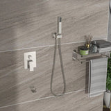 Shower System with Waterfall Tub Spout,12 Inch Ceiling Mount Square Shower System with Rough-in W124381954