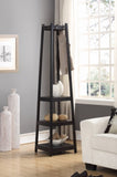 ZNTS Vassen Coat Rack w/ 3-Tier Storage Shelves in Black Finish T2574P164223