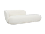 Aire 75" RAF Modern Rounded Chaise Lounge, Ivory White Boucle B2719P238297