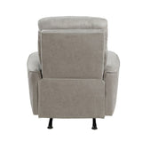Modern Transitional Style Rocker Reclining Chair 1pc Gray Polished Microfiber Living Room Furniture B011P204482