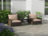 Beige Set of 2 Outdoor Patios Seat & Backrest All-In-One, Fade Resistant Chair Replacement 62224967