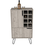 Manhattan L Bar Cabinet, Eight Built-in Wine Rack, Single Door -Light Gray B20092092