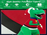 6FT Inflatable Christmas Dinosaur Santa Hat/Vest Gift Boxes, Bright LED Lights, Waterproof 30198205