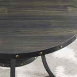 Biony 36" Round Espresso Finish Bar Table Nail Head Trim T2574P165131