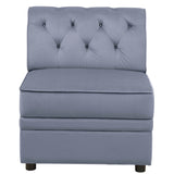 ZNTS Grey Modular Armless Chair B062P189147