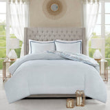 Full/Queen 3 Piece Cotton Floral Printed Reversible Duvet Cover Set B035129161
