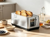 4-Slice Stainless Steel Toaster, LED Display Toaster with 6 Browning Levels & 4 Bread Modes, Defrost 26390251