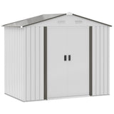 Steel Storage Shed Garden Tool house 7' x 4' White-AS 31016730