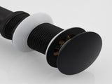 Brass Pop Up Sink Drainer without Overflow Bathroom Drain With Removable Strainer Basket Black 58310015