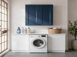 33" Navy Blue Shaker Wall Cabinet Solid Wood with 2 Adjustable Shelves Ready-to-Assemble for T2950P511193