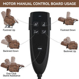 Dual Motor Infinite Position Up to 350 LBS Leatherair Power Lift Recliner Chair, Heavy Duty Motion W3224P290208