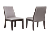 Set of 2 Fabric Upholstered Dining Chairs in Espresso B016P223110