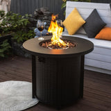 ZNTS 30inch Propane Round Fire Table 40000BTU Propane Fire Pit Table 95329613