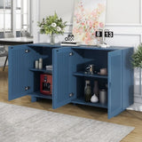 ZNTS TREXM Modern Style Sideboard with Superior Storage Space, Hollow Door Design and 2 Adjustable WF318109AAM