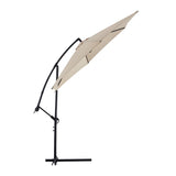 ZNTS 10ft Cantilever Patio Umbrella, Offset Hanging Outdoor Table Umbrella with Tilt Crank, 6 Sturdy 19848697