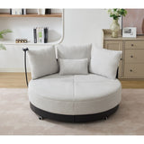 52.75'' Oversized Round Swivel Chair,360&deg Swivel Chair, Couples W1628P218357