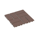 DIY friendly, easy to clean interlocking deck tiles, 11.8"x11.8" patio flooring 44 pieces per 71115815