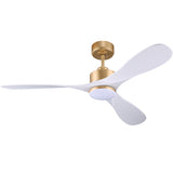 52 Smart Ceiling Fans with Lights Remote,Quiet DC Motor,White Gold Outdoor Indoor Ceiling Fan,High 37737611
