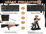7.3ft Ghostly Musician with Dog, 6 LEDs, Black, White, Orange, Halloween Inflatable Decoration, 00766861