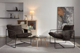 2 Chairs in 1 Box, Upholstered hanging armchair with arm pocket metal frame, crushed foam cushions W1901126482