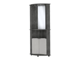 Smokey Oak 3-Tier Shelf Bar Cabinet B062P175172