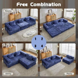 Compression Sofa,Convertible Floor Sofa Bed with Fixed-Shape Frame, Boneless Modular Sectional 43422984