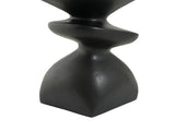 Black Abstract Tiered MGO Side Table, Sculptural Irregular Accent End Table, Pre-Assembled Non-KD, N770P473002B