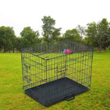 ZNTS 24" Pet Kennel Cat Dog Folding Steel Crate Animal Playpen Wire Metal 32589863