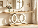 55 Inch Geometric Entryway Console Table, Modern Living Room Accent Table 09287889