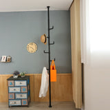 ZNTS Adjustable Laundry Pole Clothes Drying Rack Coat Hanger DIY Floor to Ceiling Tension Rod Storage 95345222