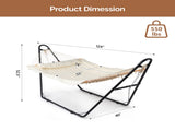 Hammock with Stand, Double-Barrel Hammock with Hammock Bed, Heavy Duty Adjustable Hammock Set for 84997701