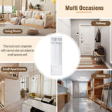 ON-TREND Minimalist Slim Hall Tree Cabinet & 6 Hanging Hooks, Multi-functional Storage Bench 03416397