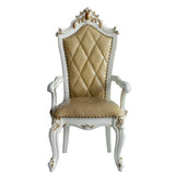 Butterscotch and Antique Pearl Tufted Arm Chairs B062P186414