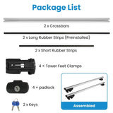 Car Roof Rack Cross 1.22m Thick Aluminum Crossbars Universal Roof Rack Adjustable Roof Cross 43450538