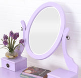 ZNTS Moniys Wood Moniya Makeup Vanity Table and Stool Set, Purple T2574P163832