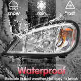 Headlights Assembly Fit For 2004-2017 Freightliner Columbia, Chrome Housing And Amber Reflector W1155P284482