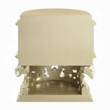 2 Drawers Resin Nightstand in Champagne Silver Finish B016P256532