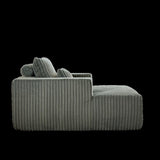 62.5-Inch Corduroy Sponge Sofa Lounge Chair,No Assembly Required,Fluffy Modern Sleeper Chair for W834P206044